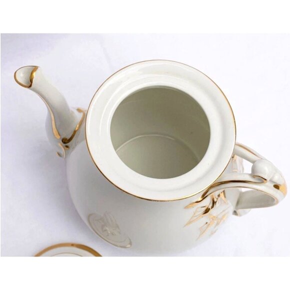 French H & C Haviland Limoges Teapot With Gold Accents - Picture 7 of 15